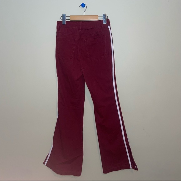 Forever 21 High Rise Flare Cut Pants | Red - Picture 5 of 7